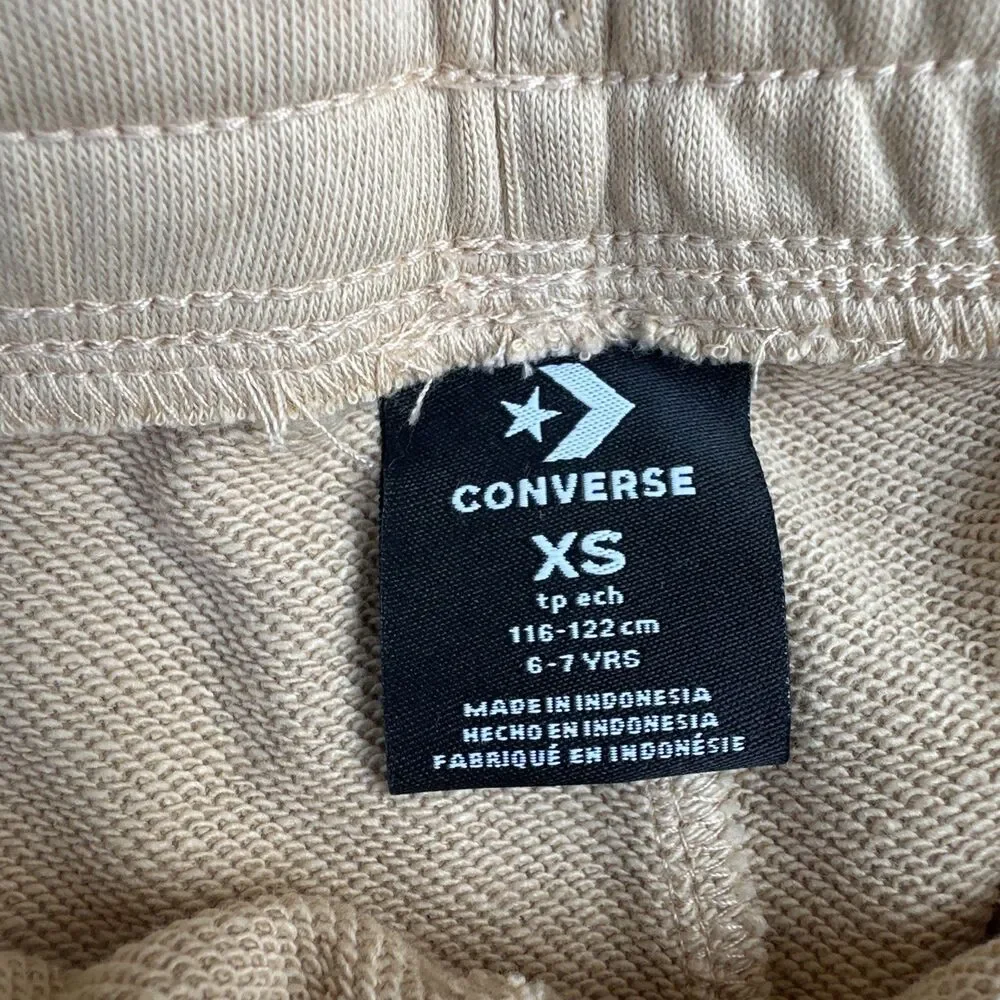 NWT Converse All Star Chuck Taylor Athletic Pants Brown Joggers Boys XS 6-7